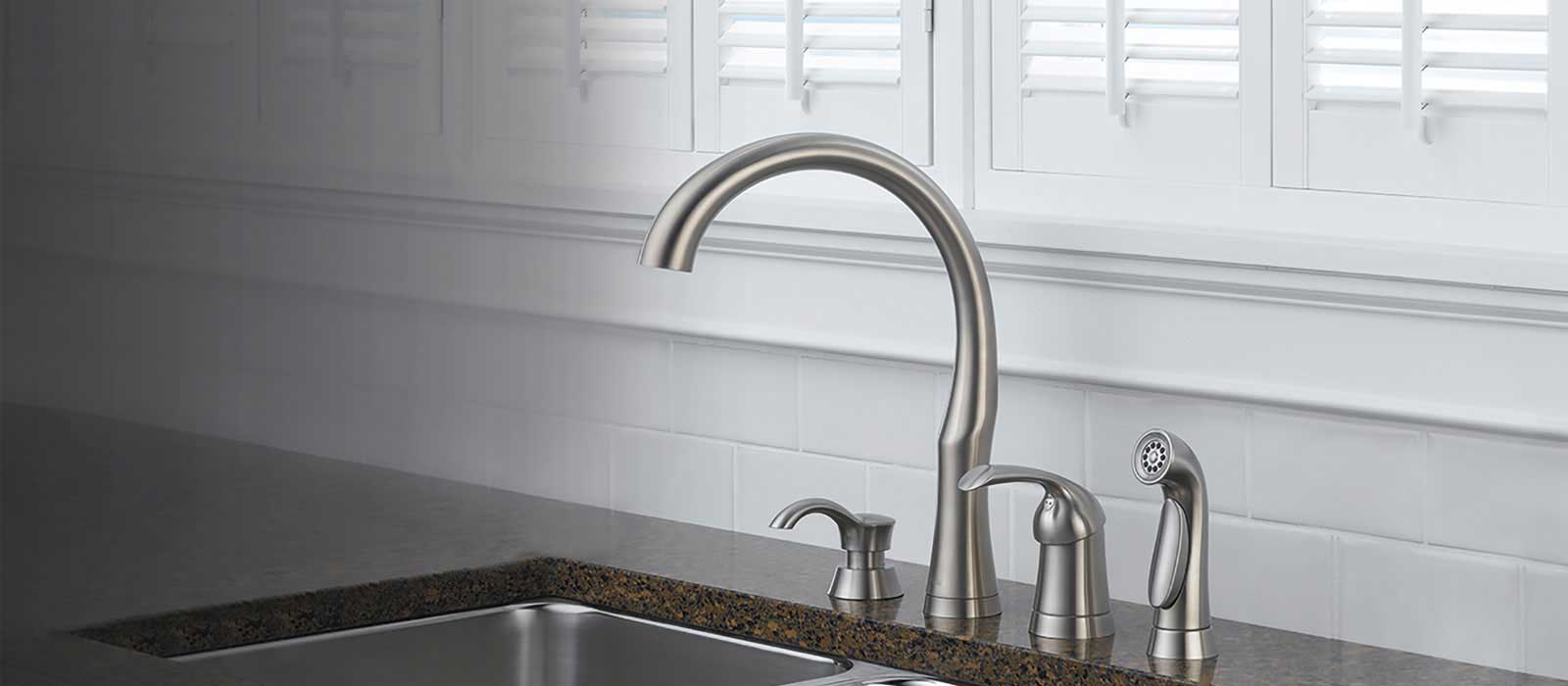 delta kitchen sink faucet bellini 119 sssddst dripping