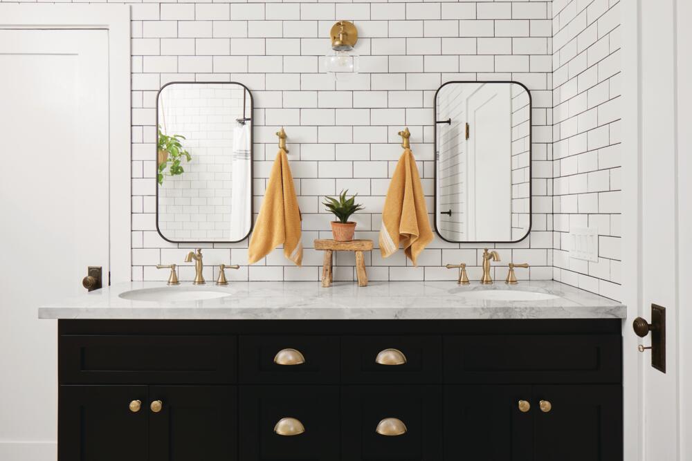 Cassidy Two Handle Widespread Bathroom Faucet In Champagne Bronze