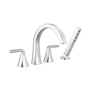 8" Towel Bar with Shelf4-Hole Roman Tub