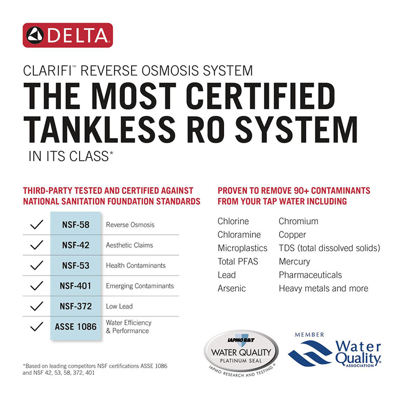 The Most Certified Tankless RO System
